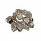 Bague 55 Bague rétro années 1940 en or blanc 18 carats et diamants 58 Facettes Q39B