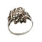 Bague 55 Bague rétro années 1940 en or blanc 18 carats et diamants 58 Facettes Q39B