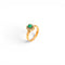 Bague 58 Bague design contemporain en or 18 carats avec diamants et émeraude 58 Facettes Q287B