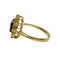 Bague 54.5 Bague rosace classique en or jaune 18 carats avec diamants et saphir 58 Facettes Q241B(959)