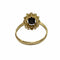 Bague 54.5 Bague rosace classique en or jaune 18 carats avec diamants et saphir 58 Facettes Q241B(959)