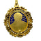 Pendentif Pendentif religieux contemporain en or jaune 18 ct avec diamants et perles 58 Facettes Q344B