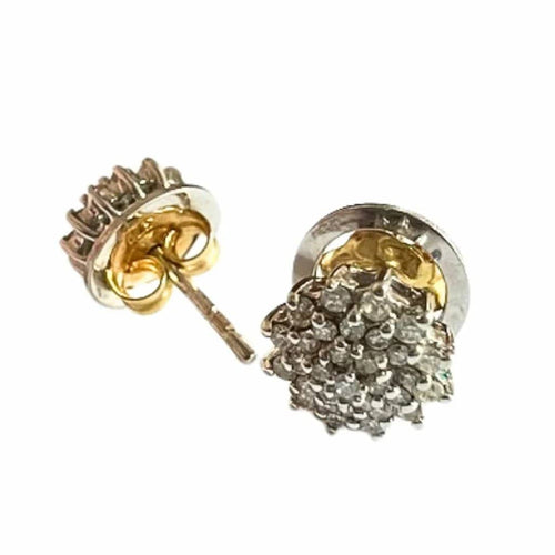 Boucles d'oreilles Boucles d'oreilles Art déco contemporaines en or 18 carats et diamants 58 Facettes Q359B(129)