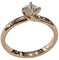 Bague 51 Bague solitaire en or rose 18 carats avec diamant 0,30 ct (HRD) 58 Facettes E30
