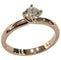 Bague 51 Bague solitaire en or rose 18 carats avec diamant 0,30 ct (HRD) 58 Facettes E30