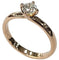 Bague 51 Bague solitaire en or rose 18 carats avec diamant 0,30 ct (HRD) 58 Facettes E30