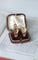 Boucles d'oreilles Poissardes anciennes - Boucles d'oreilles cœur et fleur en or rose et jaune 18 kt 58 Facettes