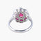 Bague 54 Bague style 1900 en or blanc 18K, rubis et diamants 58 Facettes AB218