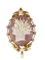 Pendentif Broche pendentif camée en agate en or 18 ct et perles fines 58 Facettes AB40