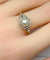 Bague 58 Bague en or jaune 18 carats avec perle et diamants 58 Facettes AB84