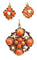 Boucles d'oreilles Parure Napoléon III - Pendentif et boucles d’oreilles en or jaune, corail et perles fines 58 Facettes AB185