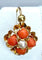 Boucles d'oreilles Parure Napoléon III - Pendentif et boucles d’oreilles en or jaune, corail et perles fines 58 Facettes AB185