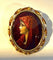 Pendentif Broche pendentif en or jaune 18 carats avec émail de Limoges 58 Facettes AB194