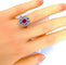 Bague 51 Bague marguerite en or blanc 18 carats rubis et diamants 58 Facettes AB218