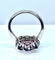 Bague 51 Bague marguerite en or blanc 18 carats rubis et diamants 58 Facettes AB218
