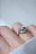 Bague 55.5 Art déco - Bague cible diamant en or blanc et platine 58 Facettes