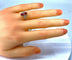 Bague 51 Bague en or jaune 18 carats et platine avec rubis et diamants 58 Facettes AB313