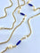 Collier Collier chaîne en or jaune 18 carats, perles et émail bleu 58 Facettes AB377