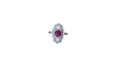 Bague 53 Art Déco - Bague marquise rubis birman et diamants 58 Facettes