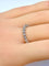 Bague 54 Alliance en platine sertie de 23 diamants taille brillant 58 Facettes AB393