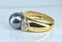 Bague 52 Bague en or jaune 18 carats avec perle de Tahiti et diamants 58 Facettes AB444
