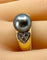 Bague 52 Bague en or jaune 18 carats avec perle de Tahiti et diamants 58 Facettes AB444