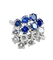Bague 53 Bague bouquet en or blanc 18 carats, saphirs et diamants 58 Facettes AB455 bis