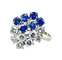 Bague 53 Bague bouquet en or blanc 18 carats, saphirs et diamants 58 Facettes AB455 bis