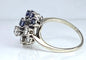 Bague 53 Bague bouquet en or blanc 18 carats, saphirs et diamants 58 Facettes AB455 bis