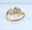 Bague 49 Bague en or jaune 18 carats avec diamants et rubis, époque 1900 58 Facettes AB490