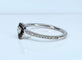 Bague 52.5 Bague solitaire en or blanc avec diamants blancs et noirs 58 Facettes AB509