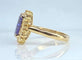 Bague 53 Bague en or jaune 18 carats tanzanite 3,50 ct et diamants 58 Facettes AB527