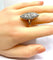 Bague 61 Bague marquise en or jaune 18 carats et platine sertie de diamants 58 Facettes AB521