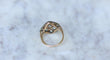 Bague 54.5 Bague ancienne damier en or jaune, diamants et rubis calibrés 58 Facettes
