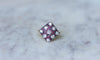 Bague 54.5 Bague ancienne damier en or jaune, diamants et rubis calibrés 58 Facettes