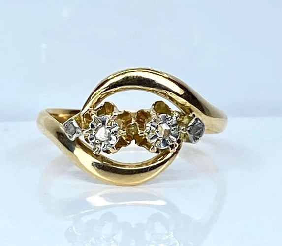 Bague 55 Bague en or 18 carats et diamants 58 Facettes AB585