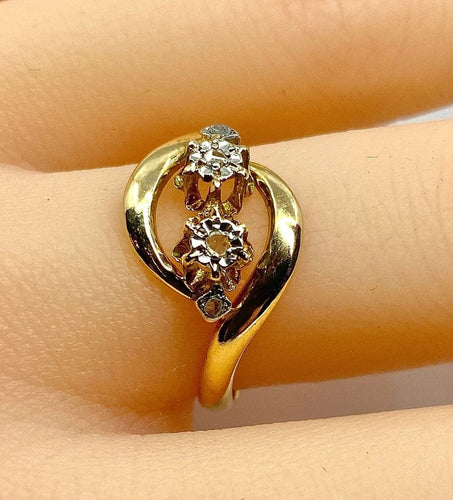 Bague 55 Bague en or 18 carats et diamants 58 Facettes AB585
