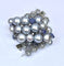 Bracelet Bracelet en or blanc 18 carats, saphirs étoilés, diamants et perles grises 58 Facettes AB632