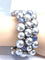Bracelet Bracelet en or blanc 18 carats, saphirs étoilés, diamants et perles grises 58 Facettes AB632