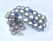 Bracelet Bracelet en or blanc 18 carats, saphirs étoilés, diamants et perles grises 58 Facettes AB632