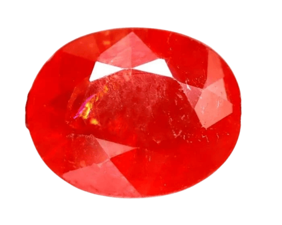 Gemstone Saphir orange ovale naturel 3,22 ct (traitement au béryllium) 58 Facettes 330
