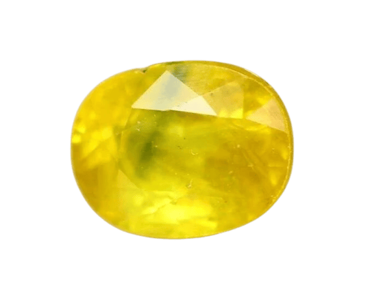 Gemstone Saphir jaune ovale chauffé 3,24 ct 58 Facettes 398