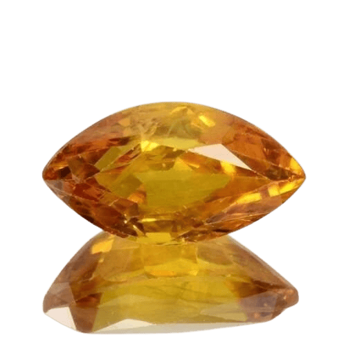 Gemstone Saphir orange 2,08 ct taille navette 58 Facettes 407
