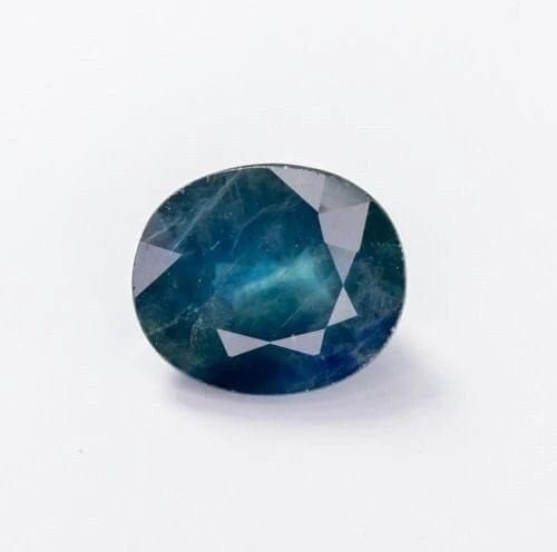 Gemstone Saphir bleu chauffé ovale 3,63 ct avec certificat GCI 58 Facettes 403