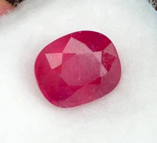 Gemstone Rubis naturel 9,02 ct taille coussin 58 Facettes 379