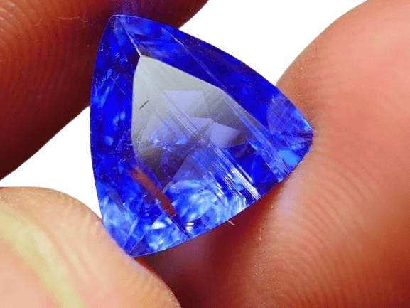 Gemstone Tanzanite - Pierre taillée trillon 3,42 ct 58 Facettes 314