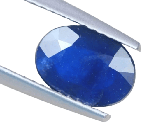 Gemstone Saphir bleu ovale chauffé 1,58 ct 58 Facettes 290
