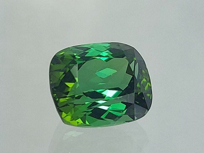 Gemstone Tourmaline - Pierre 4,70 ct taille coussin verte 58 Facettes 77