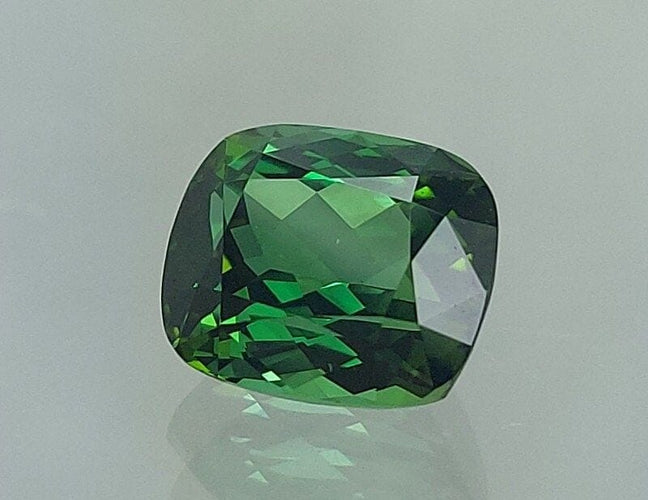 Gemstone Tourmaline - Pierre 4,70 ct taille coussin verte 58 Facettes 77