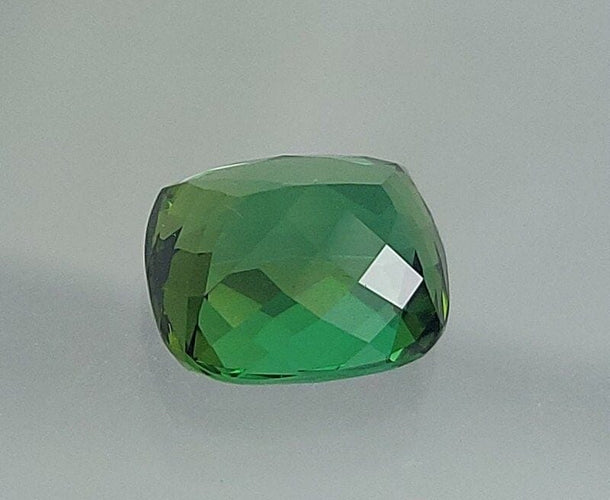 Gemstone Tourmaline - Pierre 4,70 ct taille coussin verte 58 Facettes 77